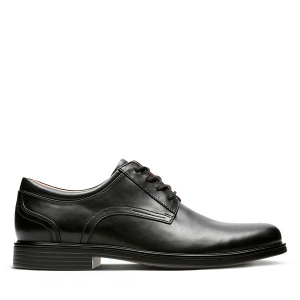 Clarks Mens Un Aldric Lace Wide Fit Shoes Black | CA-8471953